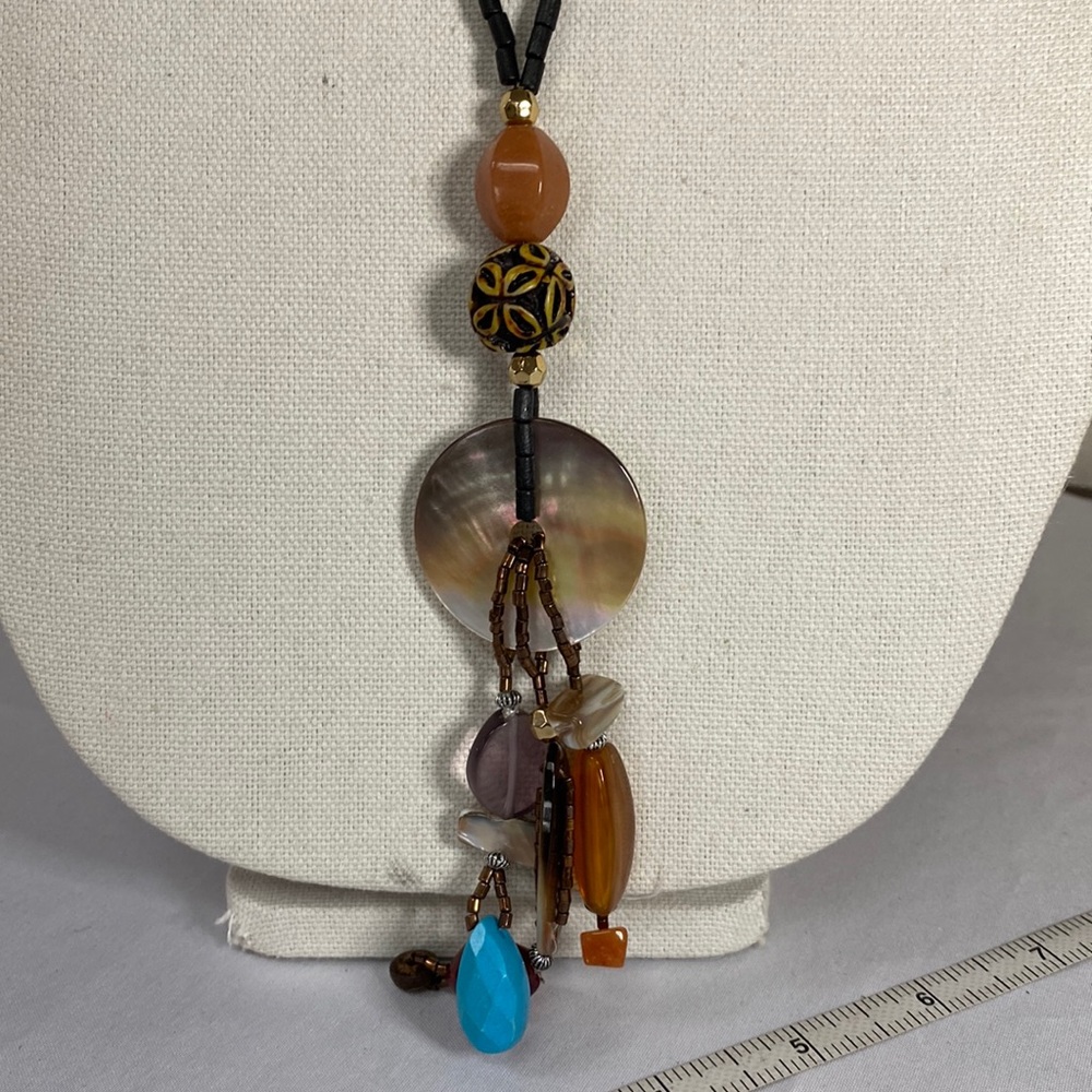Interesting boho style beachy vibe necklace